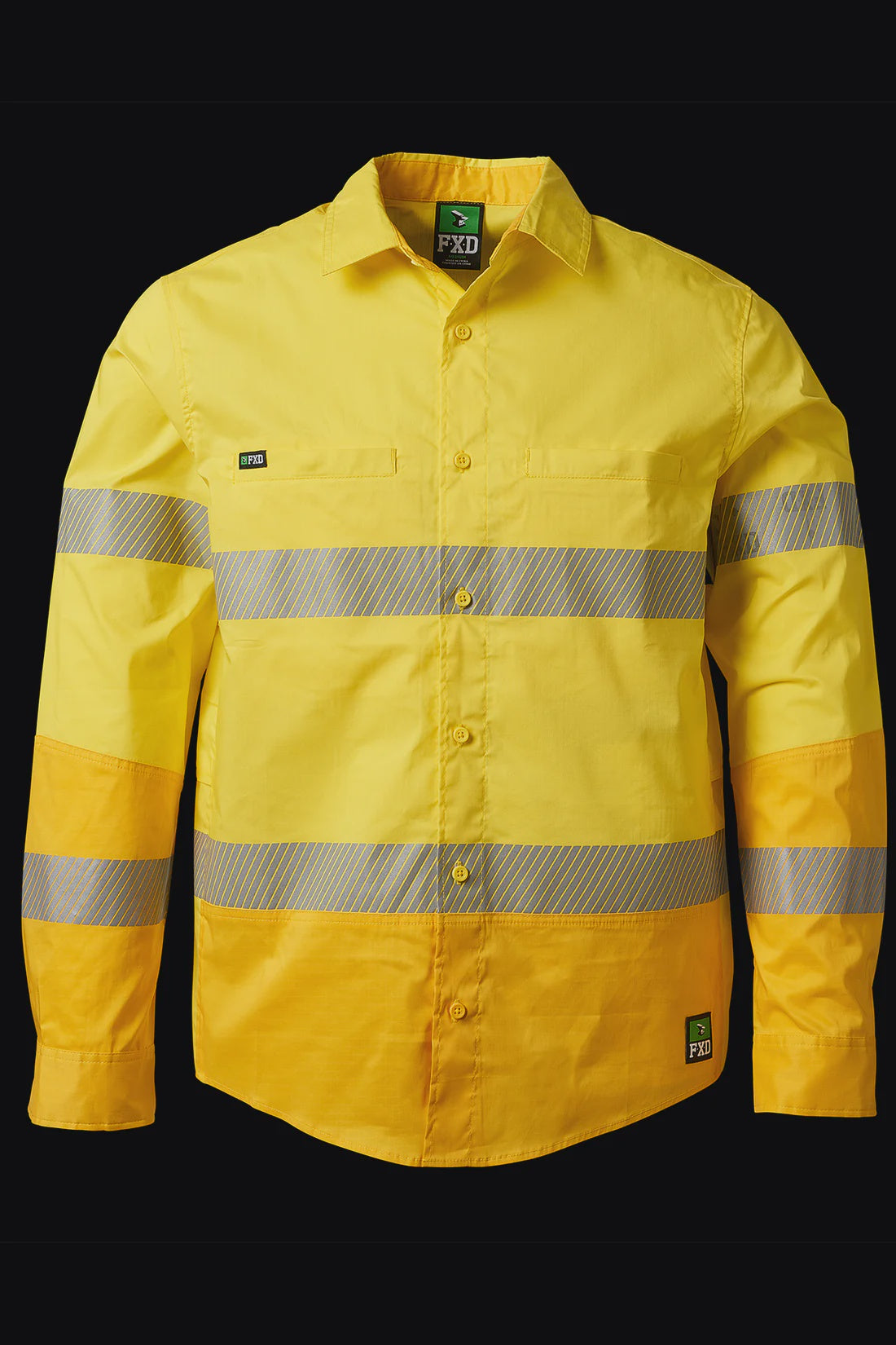 FXD Mens Hi-Vis Taped Stretch Work Shirt LSH-2T