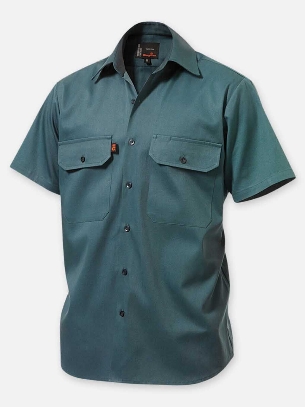 KING GEE Short Sleeve Open Front Drill Shirt K04030