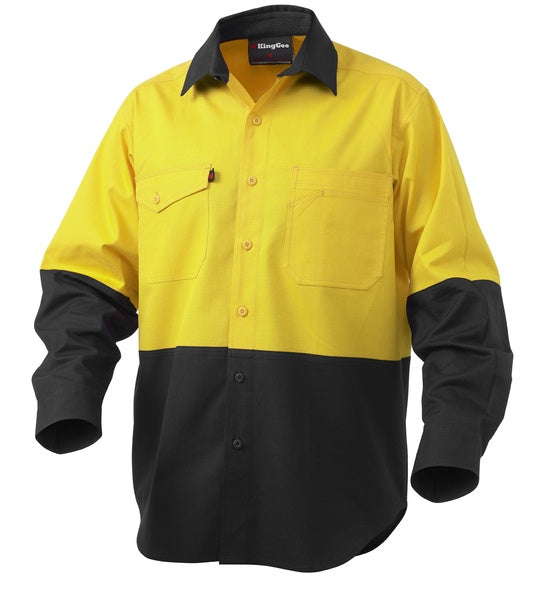 KING GEE Workcool 2 Tone Long Sleeve Drill Shirt K54870