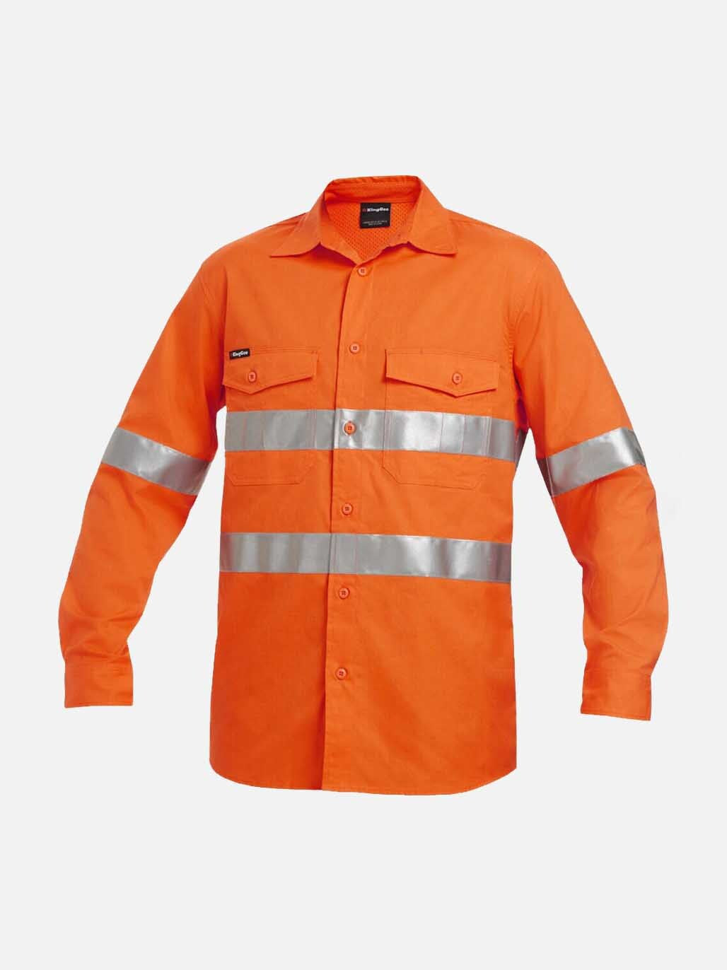 KING GEE Workcool 2 Hi-Vis Reflective Long Sleeve Work Shirt K54890