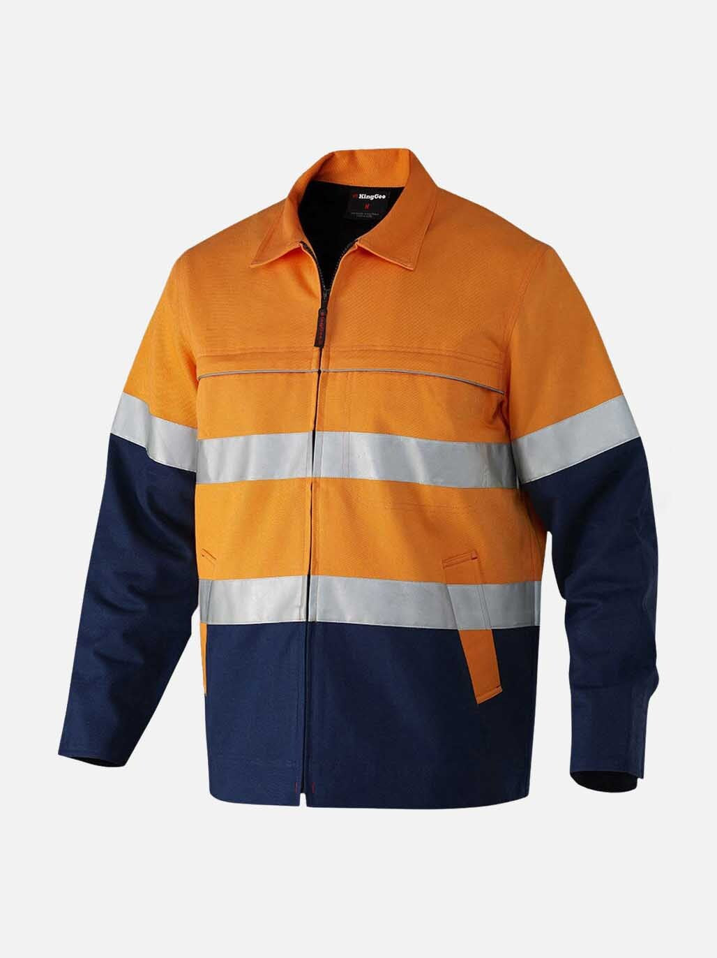 KING GEE Reflective Taped Spliced Nano-tex Drill Jacket K55905